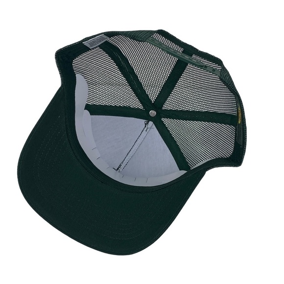 Bass Pro Shops Dark Green Printed Logo Trucker Mesh Hat Snapback Closure NEW - Picture 7 of 10